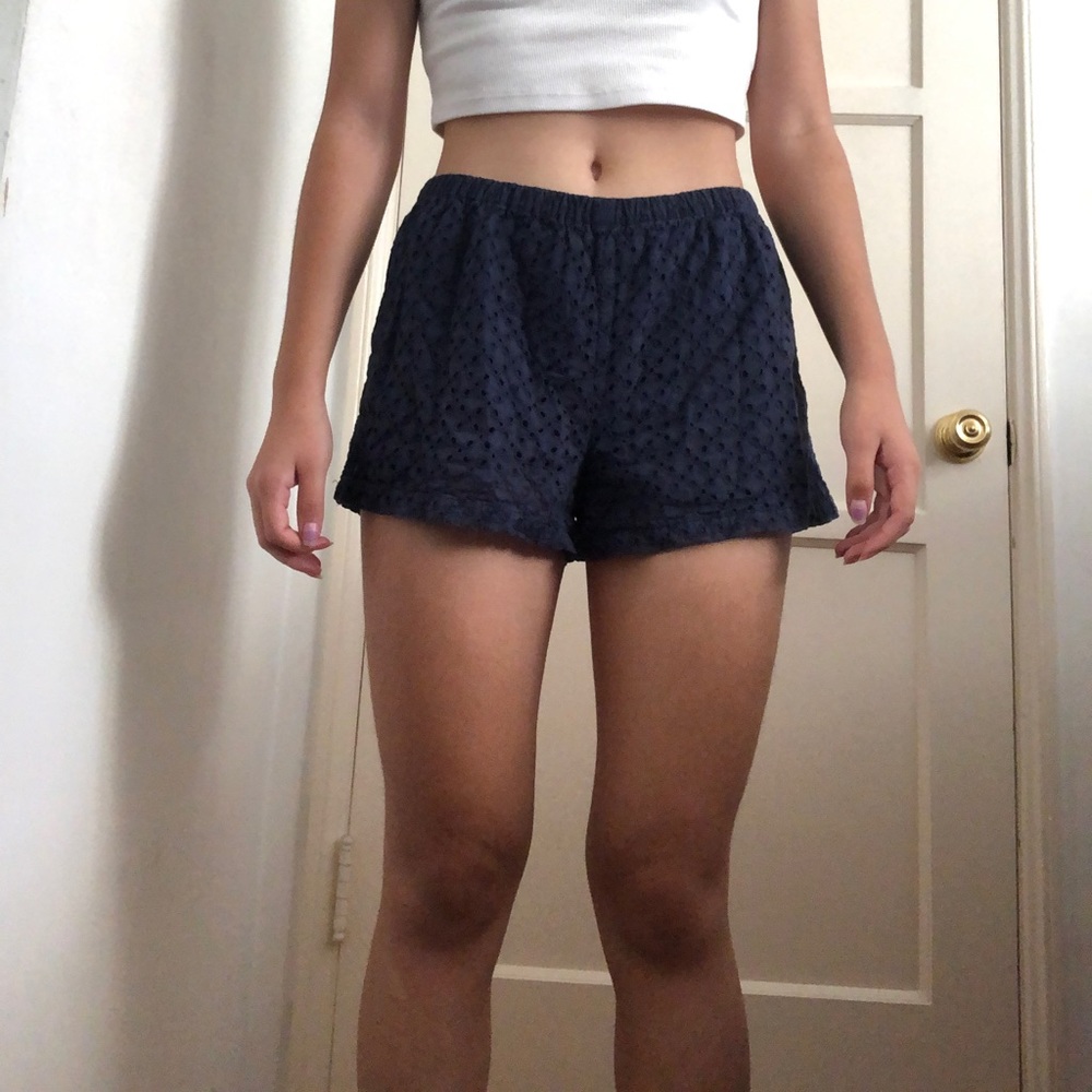 Polo Ralph Lauren eyelet navy shorts